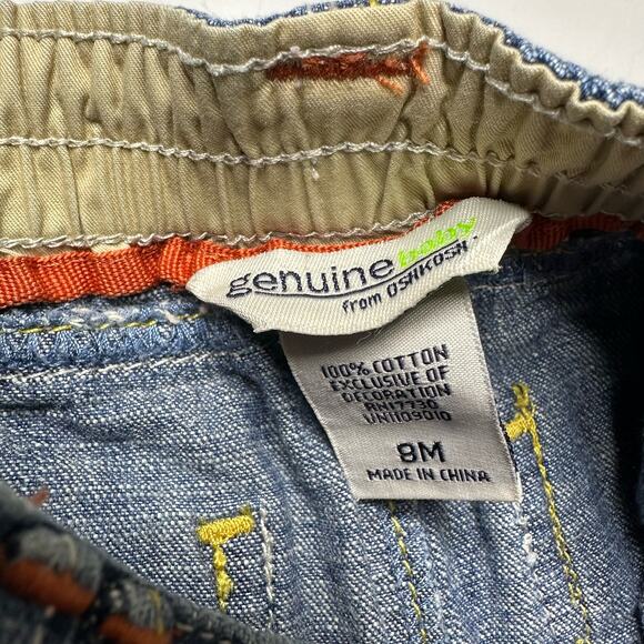Osh Kosh b’Gosh Boys Girls Unisex size 8 Months Denim Jean Shorts - Picture 5 of 7
